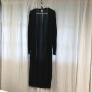 Maxi black cardigan